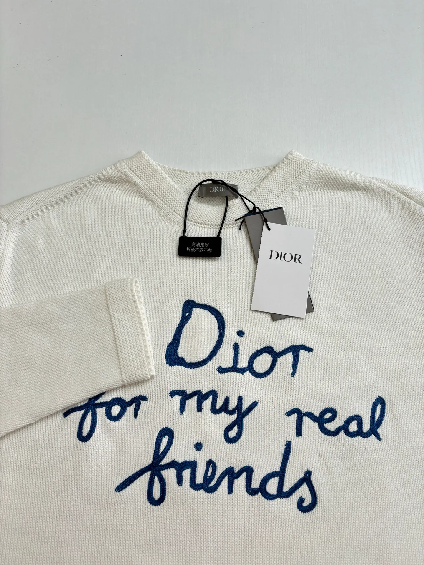 Dio 25Fw New Arrival 13, ， 16 ， ， 7 。 3D ， ， Premium。 DIOR AND HYLTON NEL Series Dior For My Real Friends 。 Blue ， ， 。 Size：S/M/L