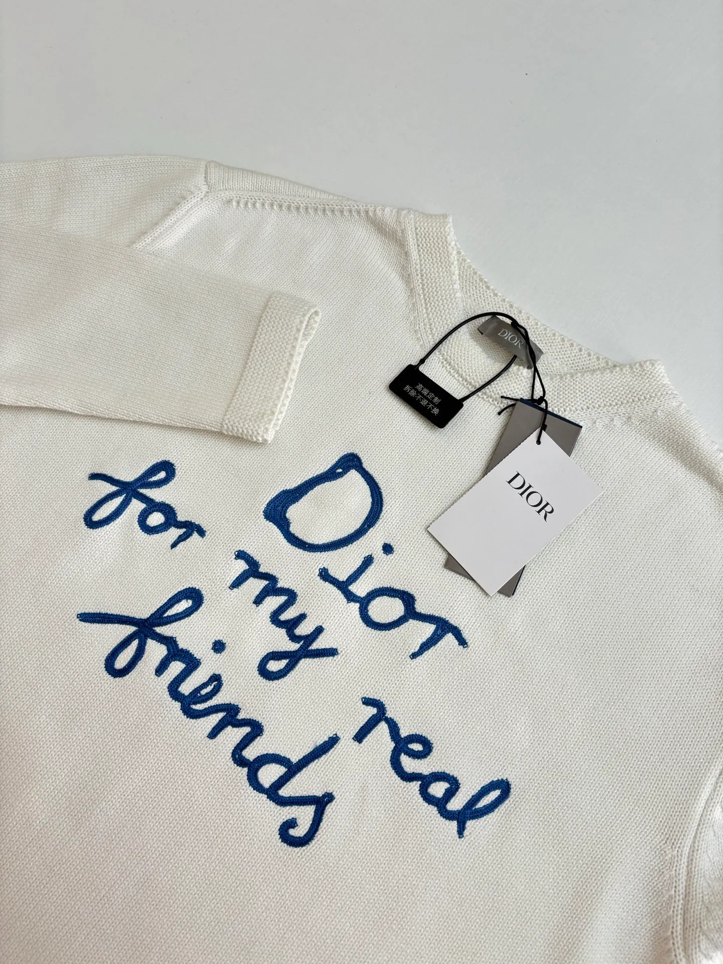 Dio 25Fw New Arrival 13, ， 16 ， ， 7 。 3D ， ， Premium。 DIOR AND HYLTON NEL Series Dior For My Real Friends 。 Blue ， ， 。 Size：S/M/L