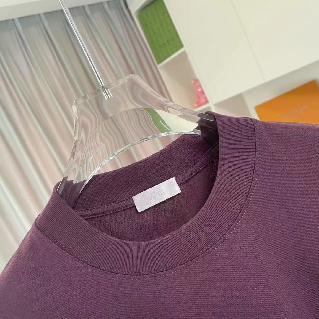 Dio 2025 New Arrival logo T g Same Style ：Black White Pink Green Purple Size: S M L XL XXL