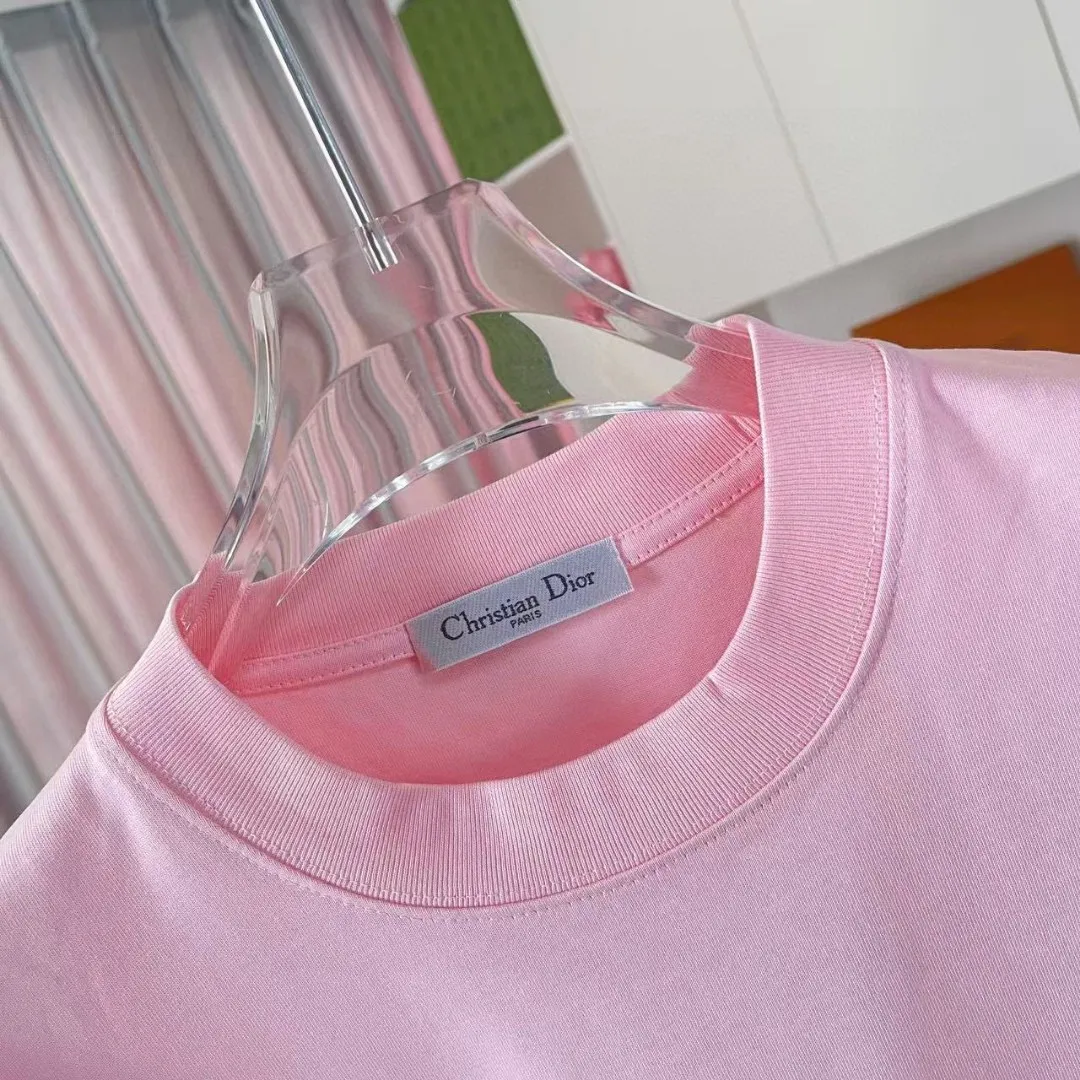 Dio 2025 New Arrival logo T g Same Style ：Black White Pink Green Purple Size: S M L XL XXL