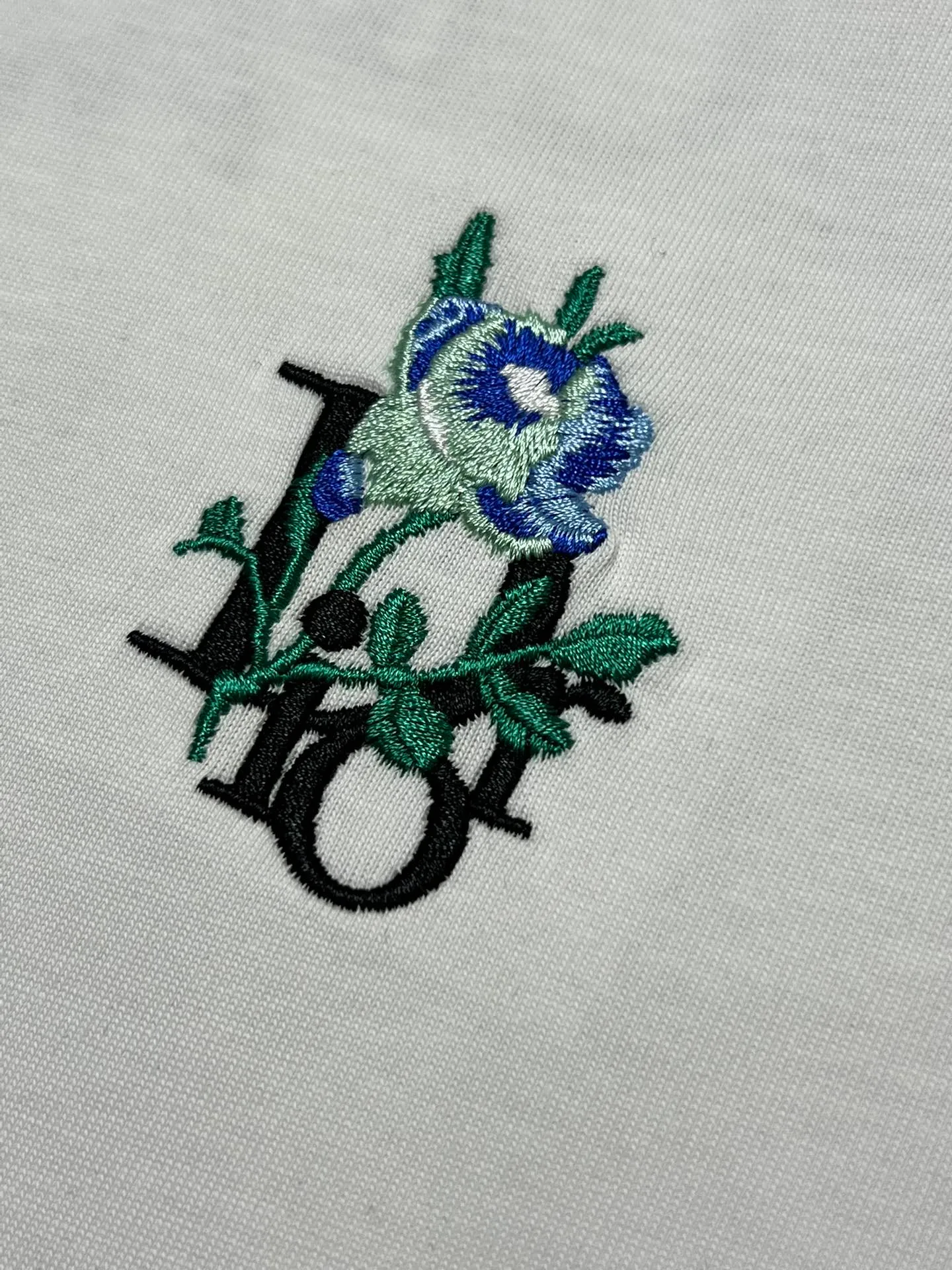 Dior LOGO ， Retro Same Style T Versatile : Black White