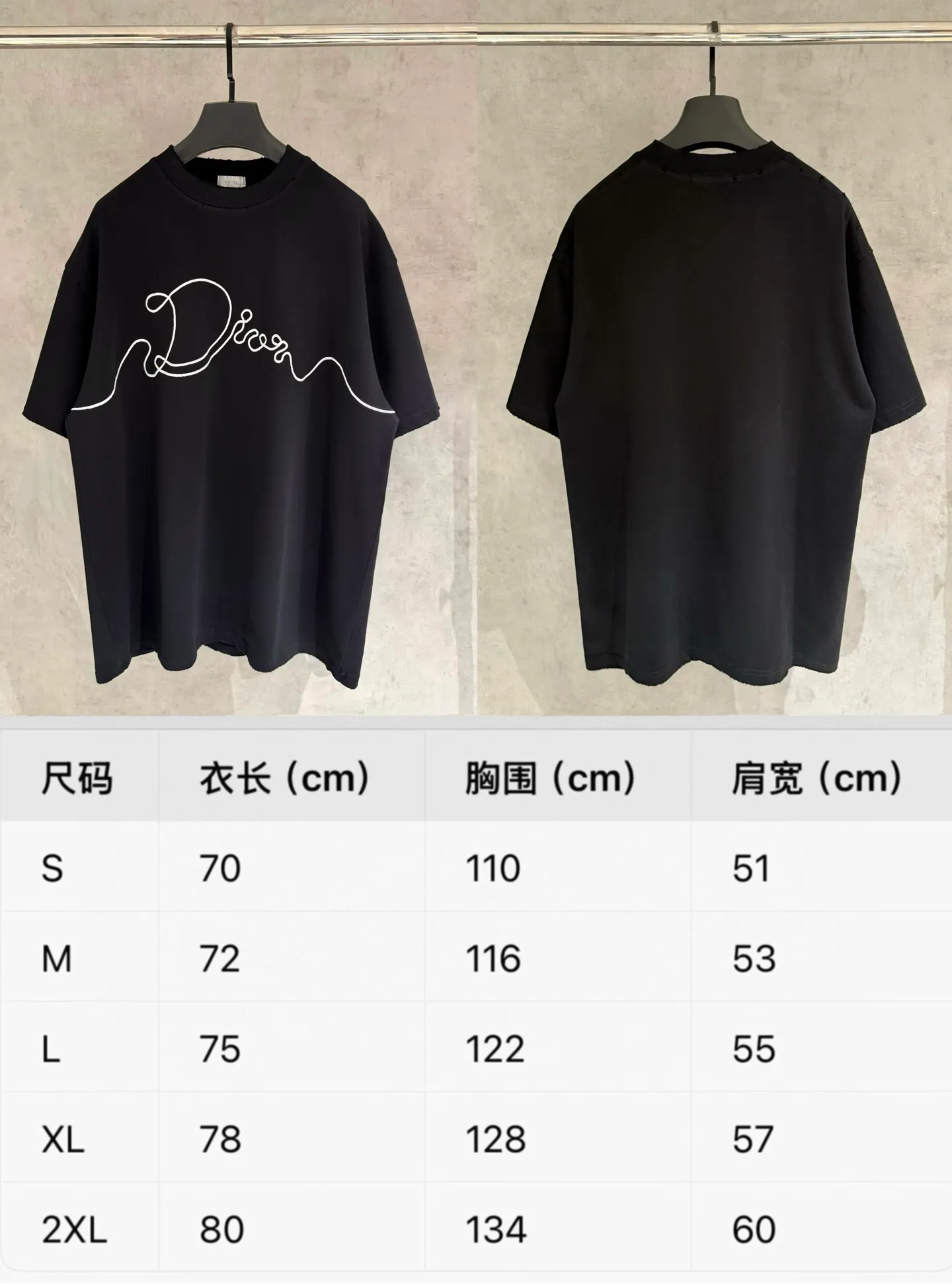 【 Quality】Dior New Arrival T Black White 2 Size：S-2xl