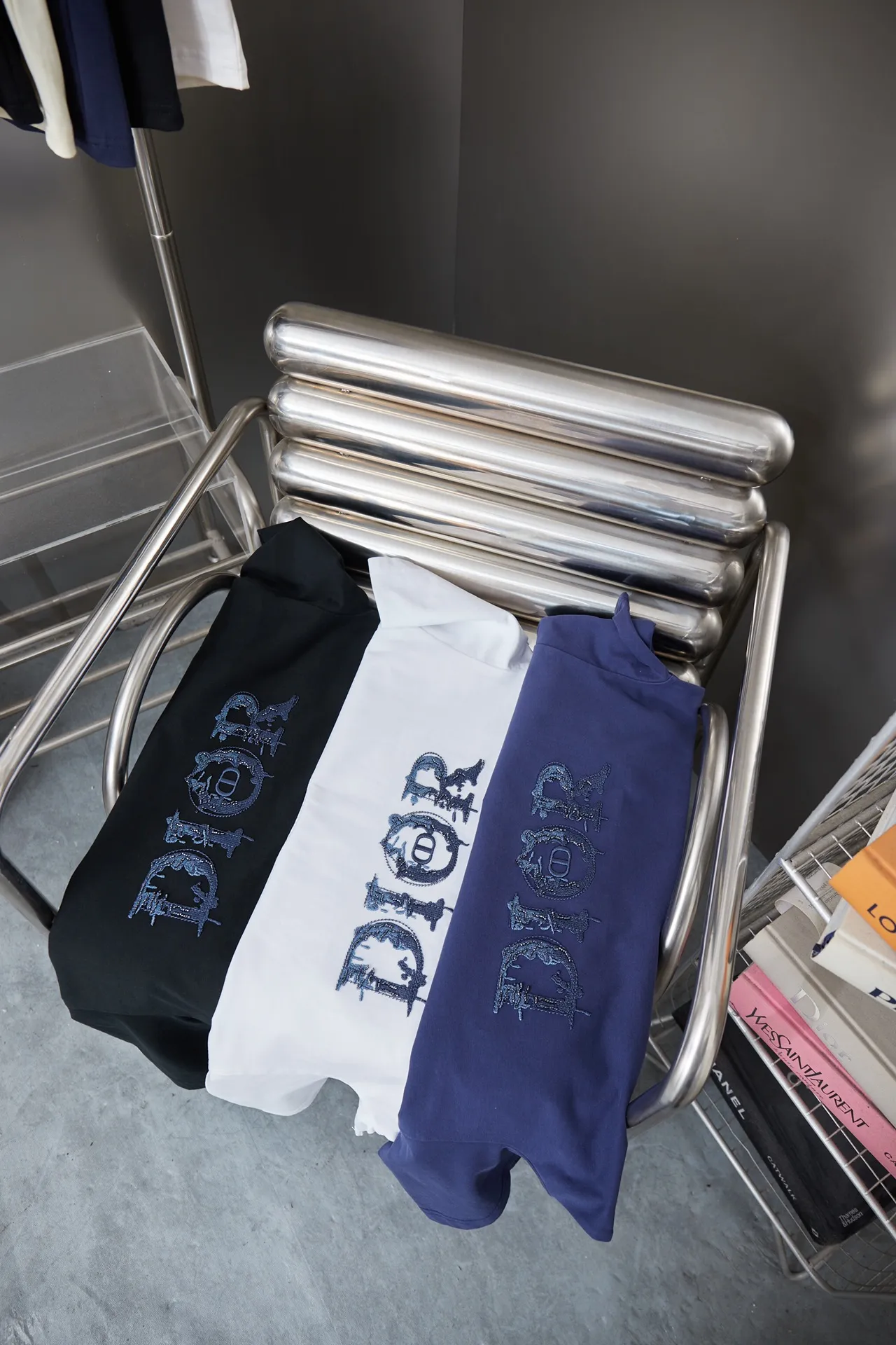 D＊or CD 25SS New Arrival Series logo 100% 32 1X 1 logo ：White/Black/Blue Size：S/M/L/XL