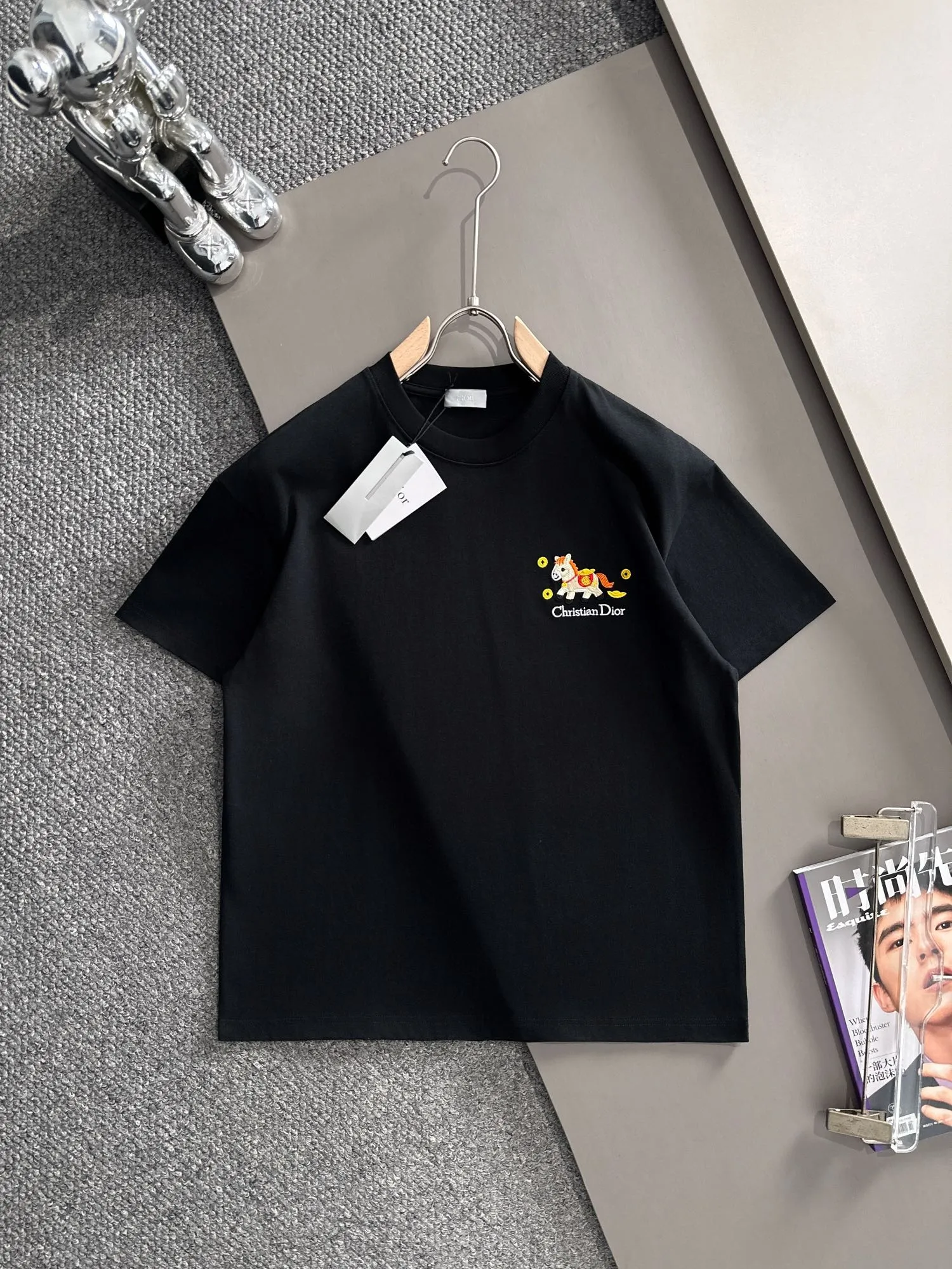 DIOR 2026New Arrival logo Same Style t 100％ 32 ：Black Size：XS S M L