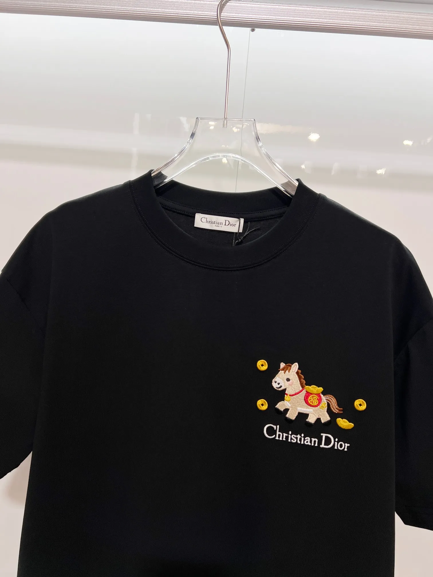 DIOR 2026New Arrival logo Same Style t 100％ 32 ：Black Size：S M L XL