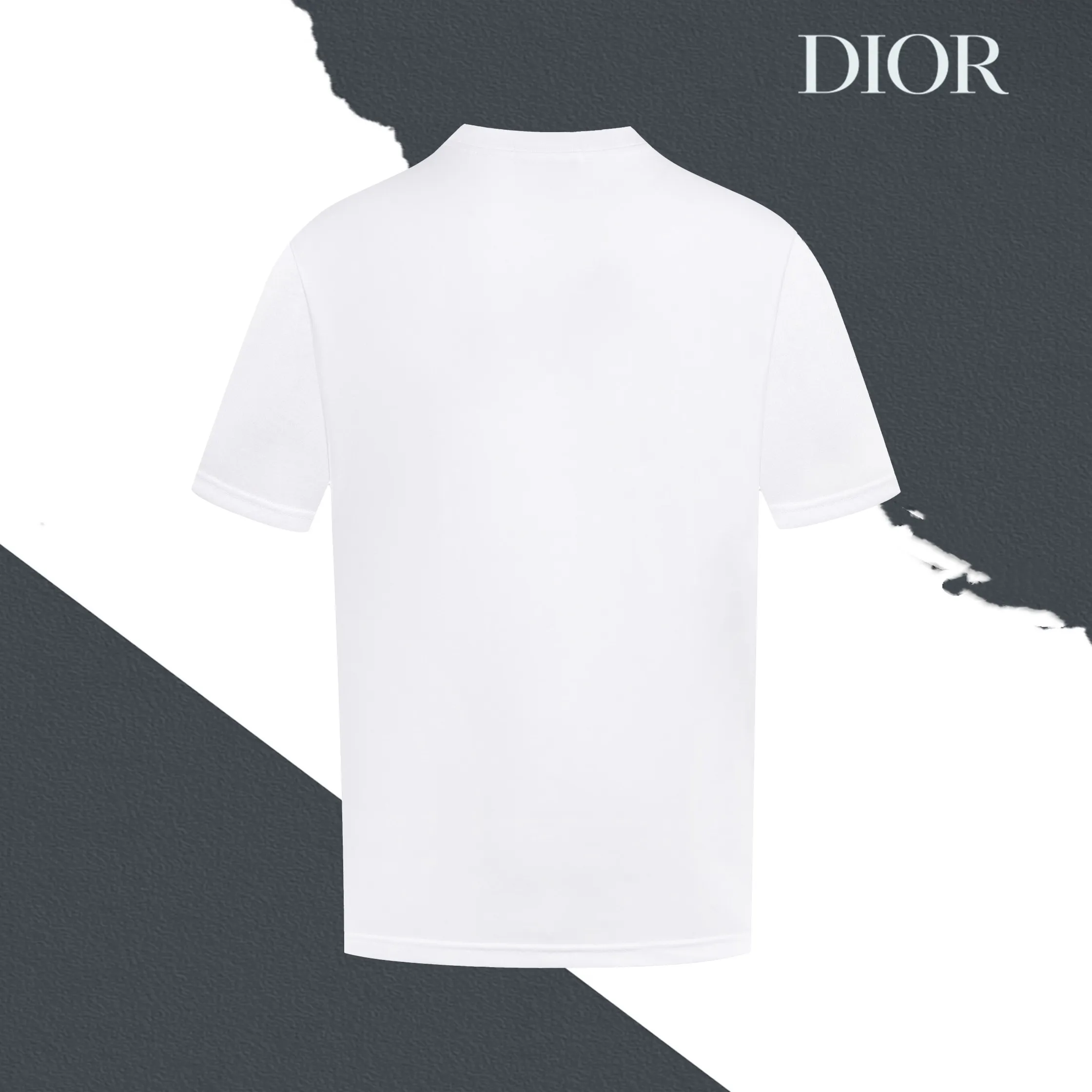 S 04 DIOR logo 1:1 Premium 32 Breathable 1x 1 oversize ：Black White Size：XS-L