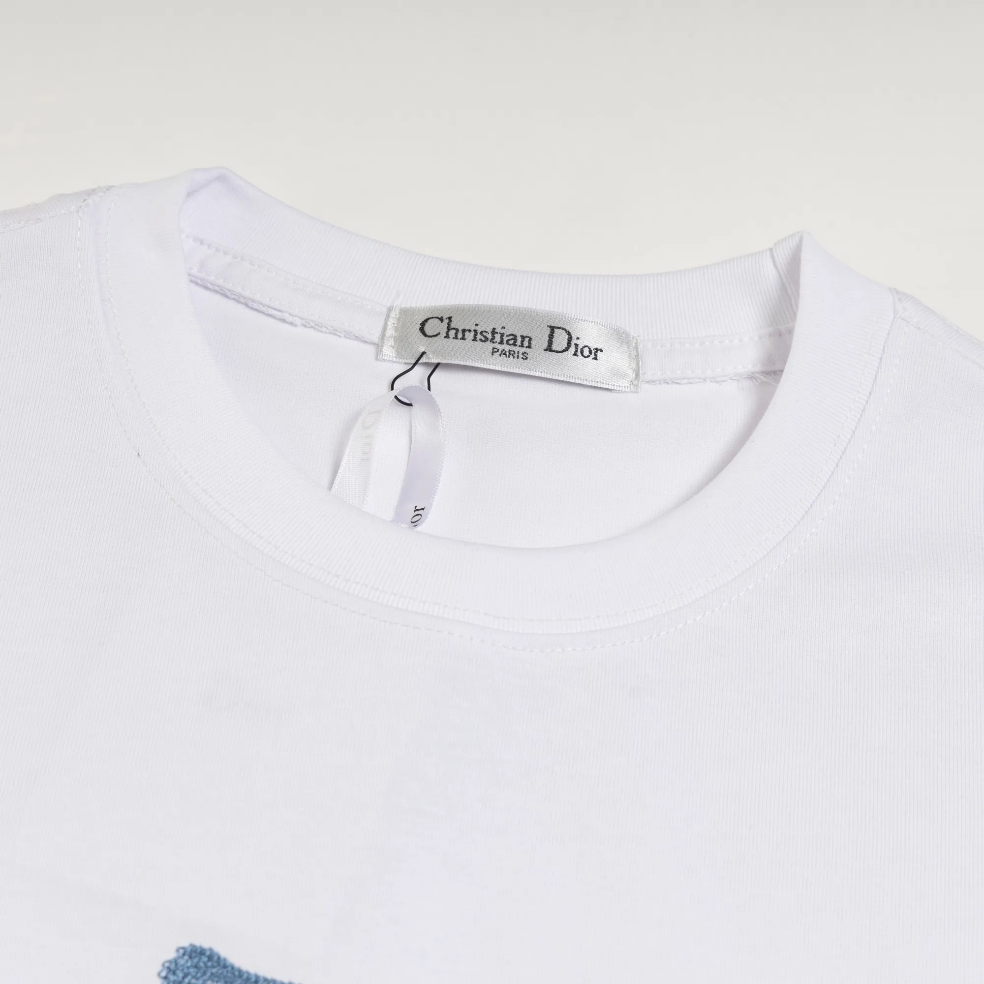 S 04 DIOR logo 1:1 Premium 32 Breathable 1x 1 oversize ：Black White Size：XS-L