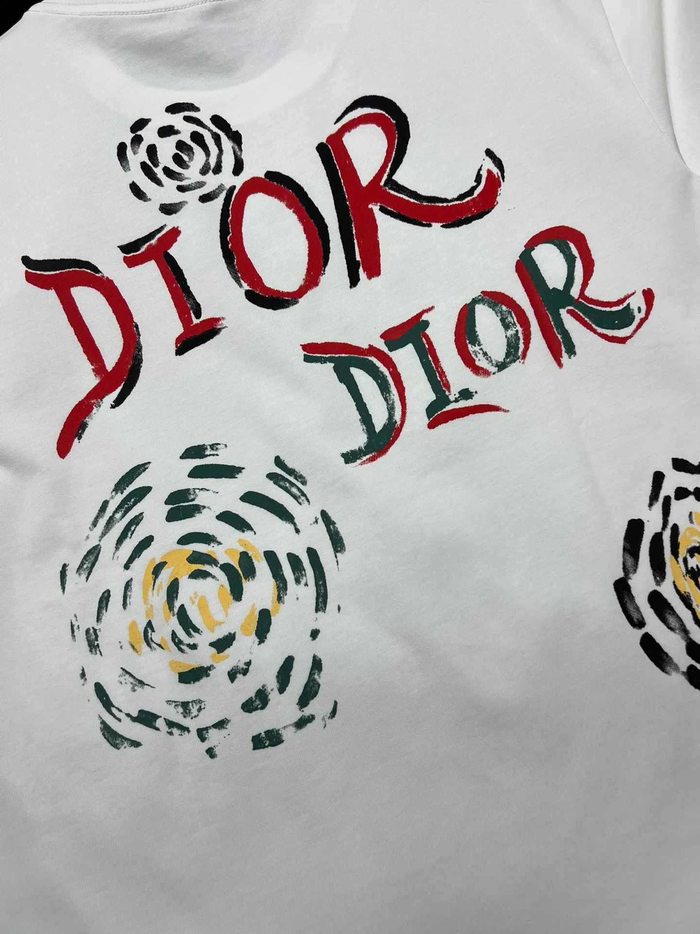 Dior LOGO ， Retro Same Style T Versatile : Black White