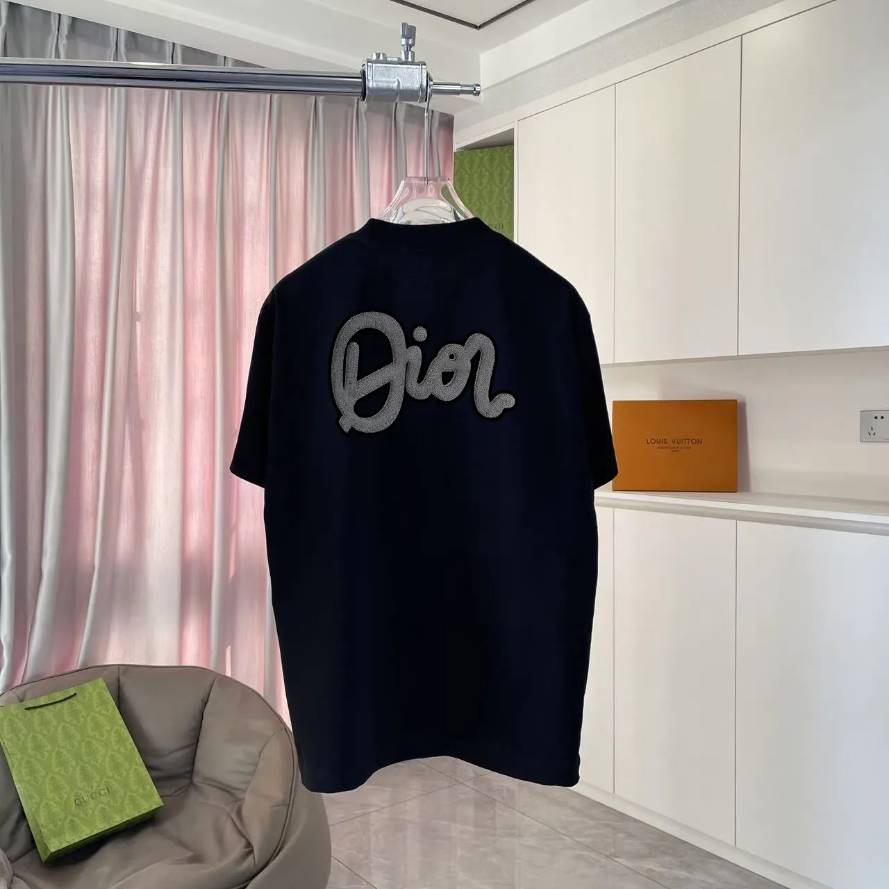 Dio 2025 New Arrival logo T g Same Style ：Black White Pink Blue Size: S M L XL XXL ​