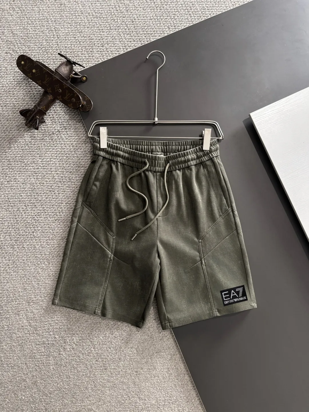 Next day shipping Premium goods EA 7 2026 Spring and Summer New Arrival elastic band casual shorts, counter custom fabrics Breathable, high comfort, impeccable details, brand element design concept, reflecting high quality. It feels delicate and soft! It presents a casual cut and the upper body shape is great! Sizes:S-4XL