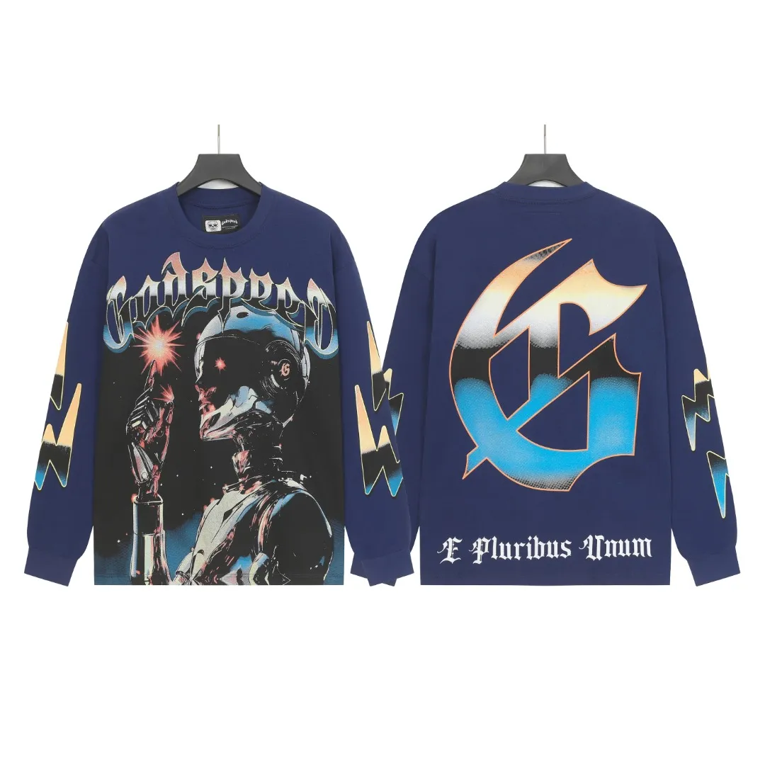 G #Navy Blue I Godspeed Retro T（ ） （fabric）： 26 Sizes（size）：S-M-L-XL （colour）：Navy Blue