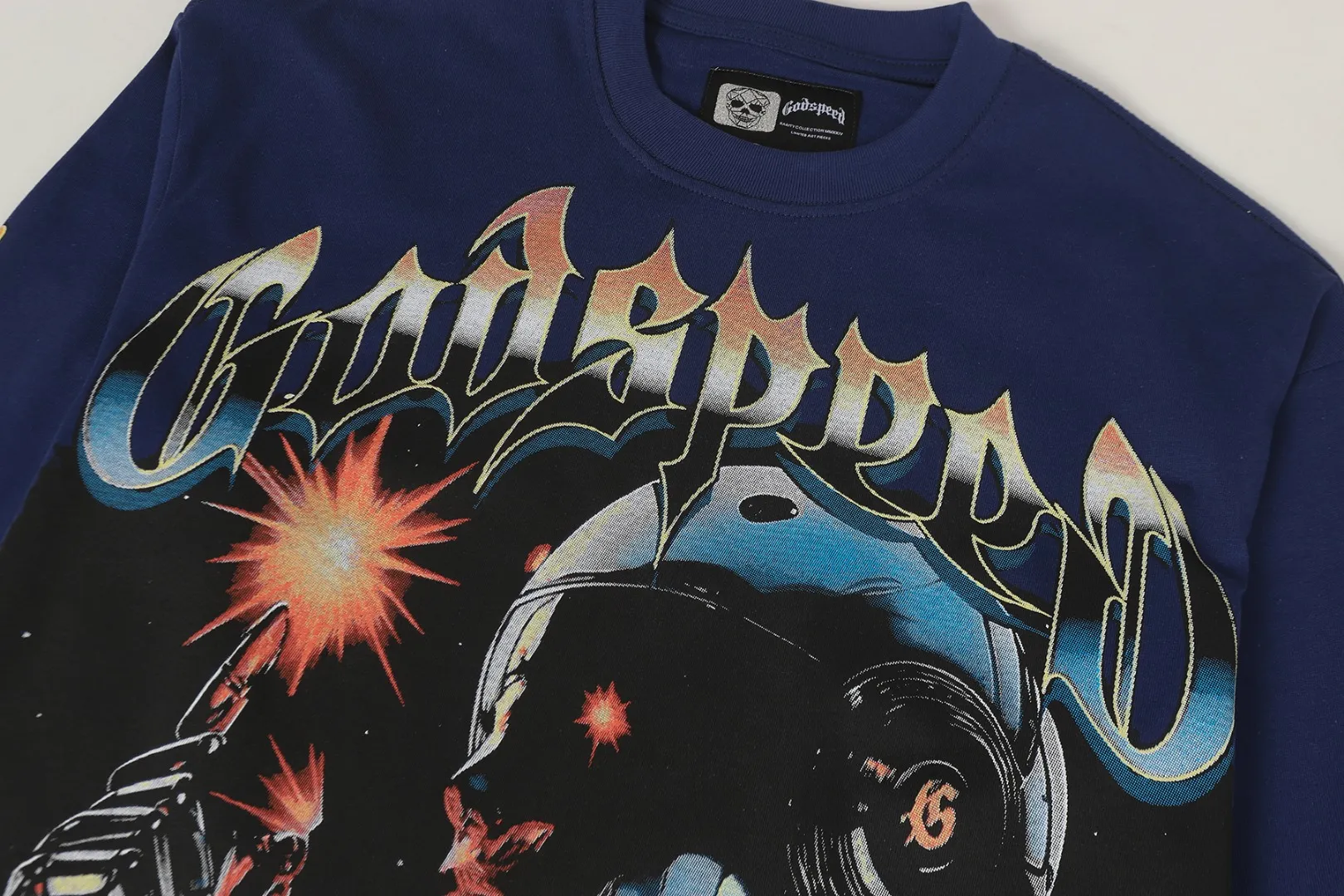 G #Navy Blue I Godspeed Retro T（ ） （fabric）： 26 Sizes（size）：S-M-L-XL （colour）：Navy Blue
