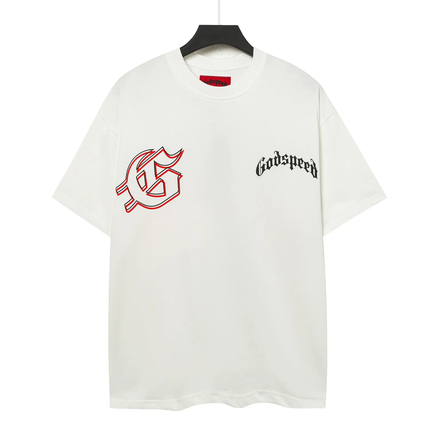 5053#White｜ Godspeed Retro T（ ） （fabric）：32 Sizes（size）：S-M-L-XL （colour）：White