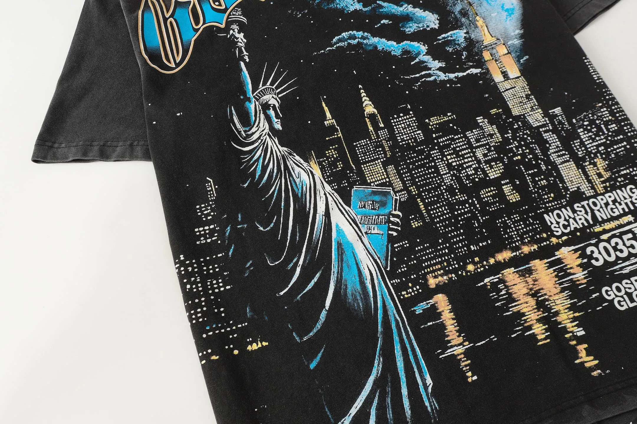 6105# I Godspeed Retro T（ ） （fabric）：32 Sizes（size）：S-M-L-XL （colour）： Black