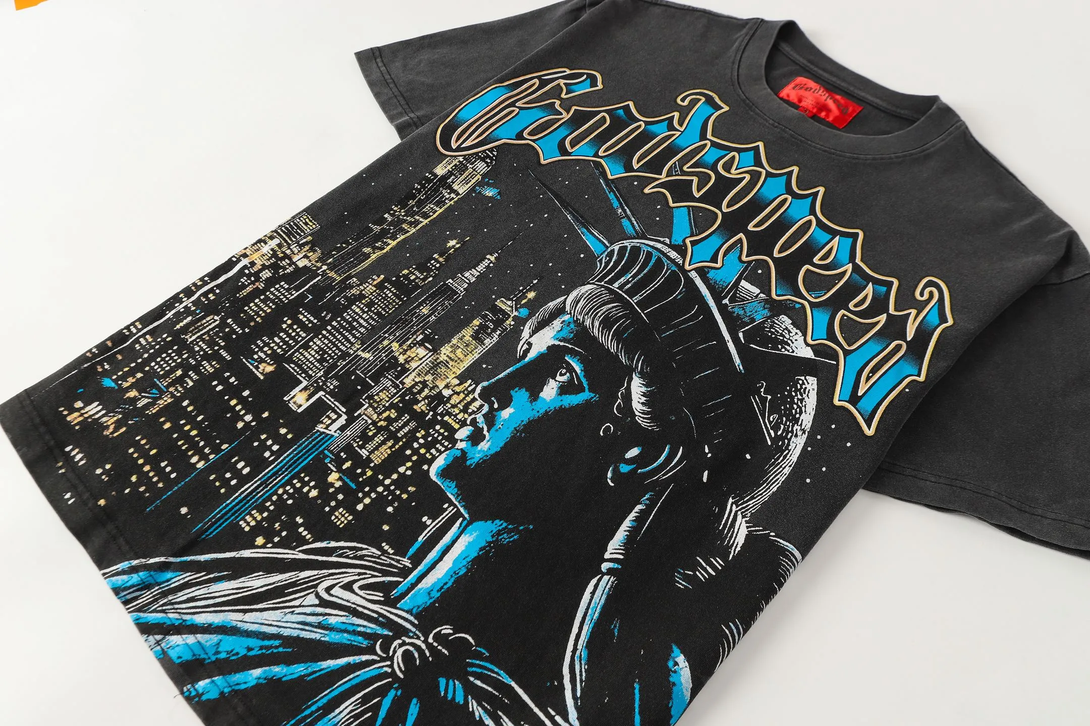 6105# I Godspeed Retro T（ ） （fabric）：32 Sizes（size）：S-M-L-XL （colour）： Black