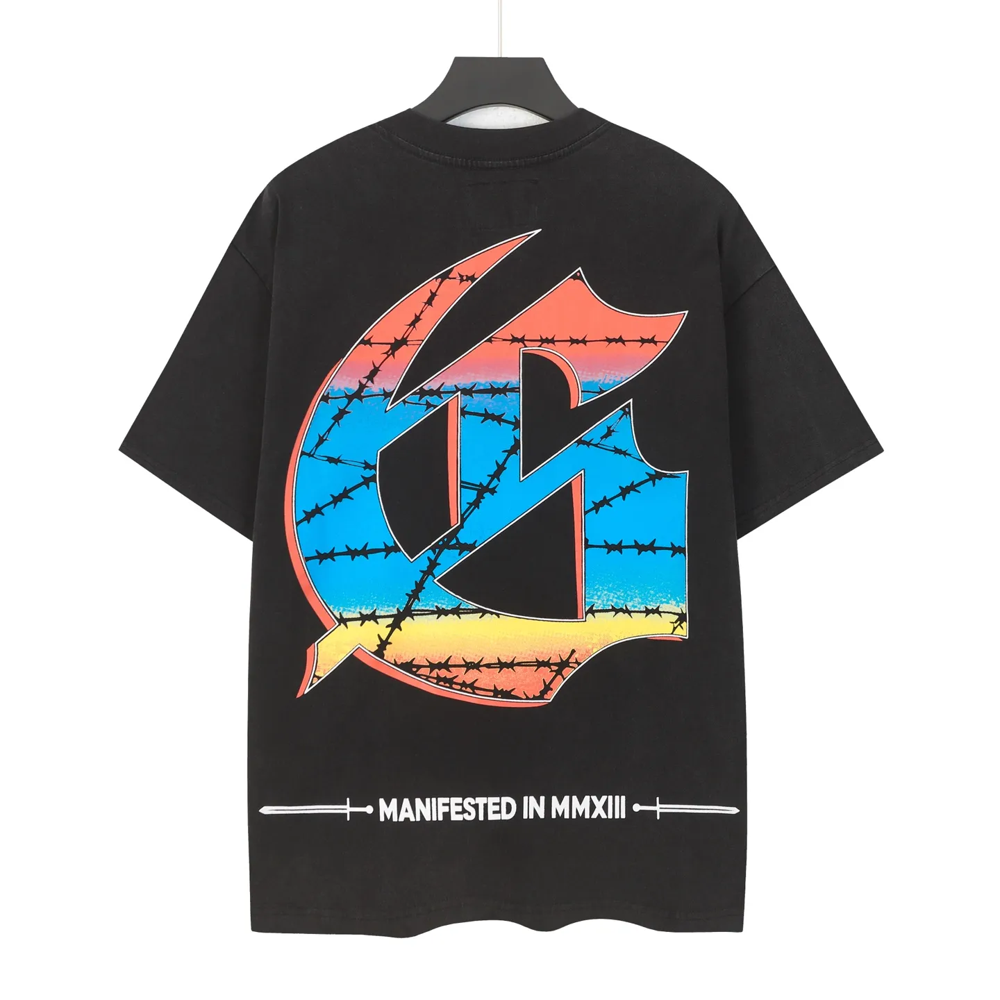 6098# Black I Godspeed Retro T（ ） （fabric）：32 Sizes（size）：S-M-L-XL （colour）： Black