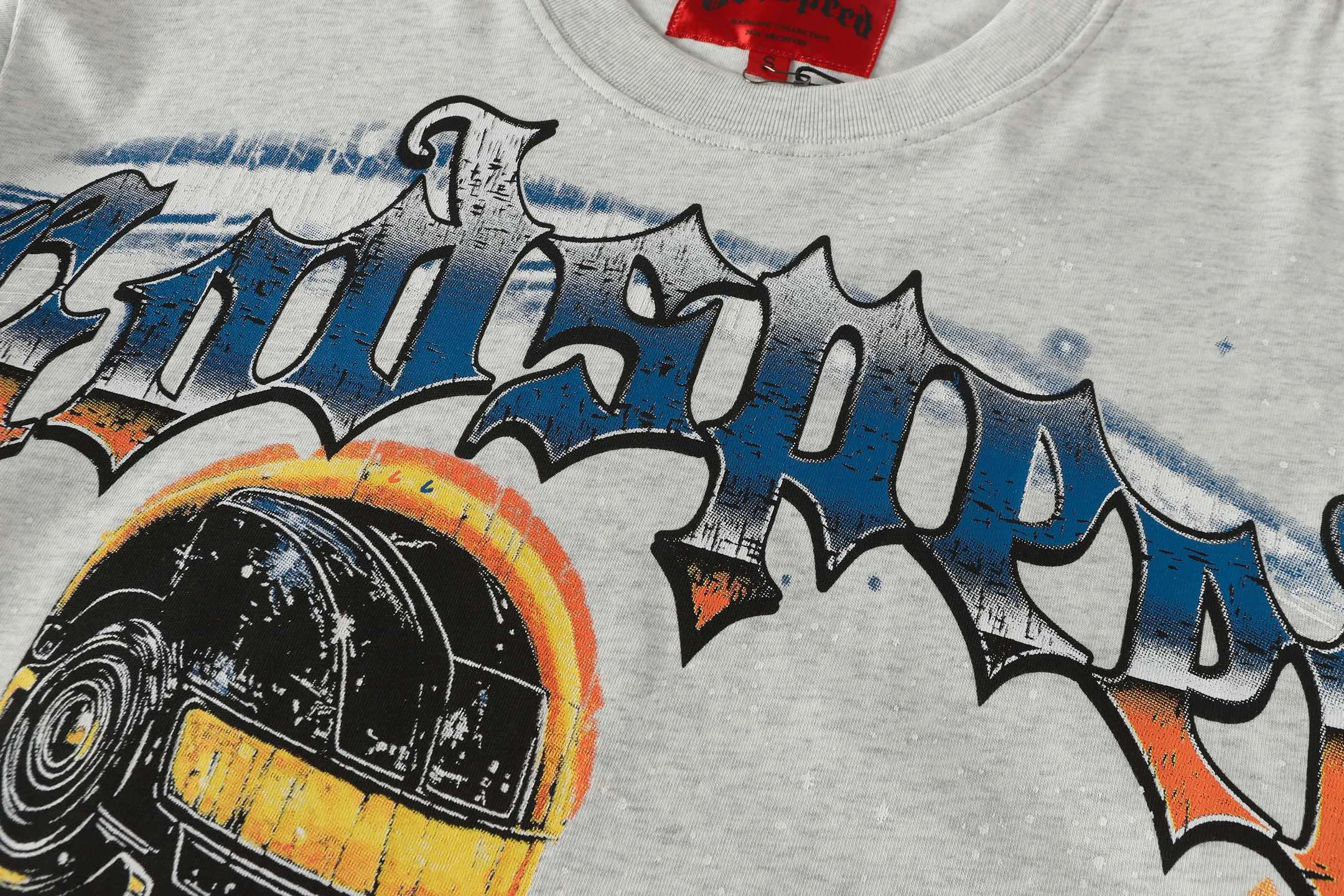 5106# Light Gray ｜ Godspeed Retro T（ ） （fabric）32 Sizes（size）：S-M-L-XL （colour）：Light Gray