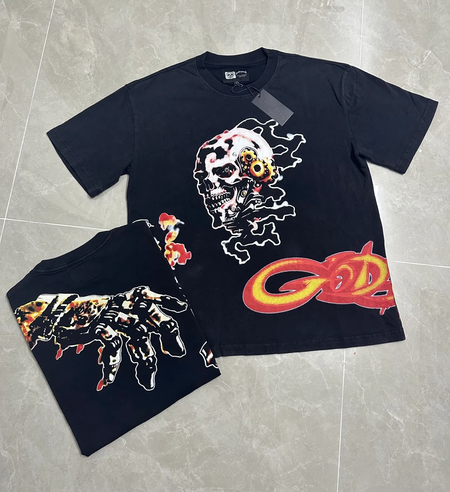 6315# Black I Godspeed Retro T（ ） （fabric）：32 Sizes（size）：S-M-L-XL （colour）： Black