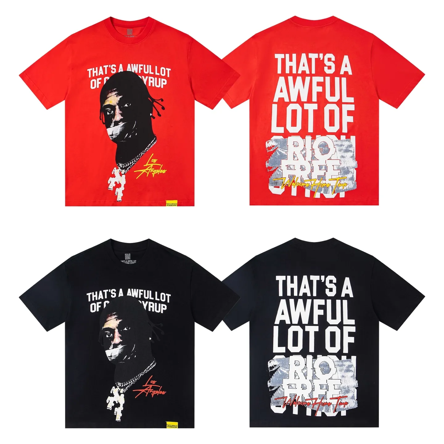 ##Black ｜ THAT'S A AWFUL LOT OF COUGH SYRUP In Stock T （fabric):32 Sizes（size）：S-M L X L （colour）：Black/