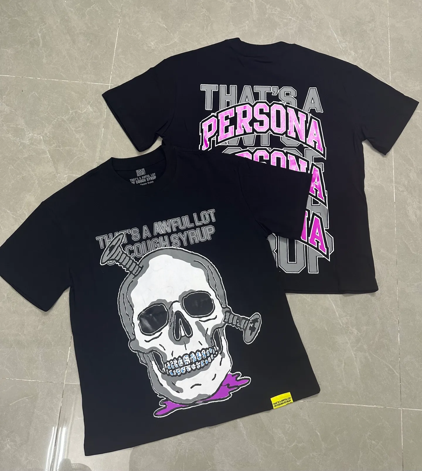 #White、Black I THAT'S A AWFUL LOT OF COUGH SYRUP In Stock T （fabric):32 Sizes（size）：S-M L X L （colour）：、White、Black
