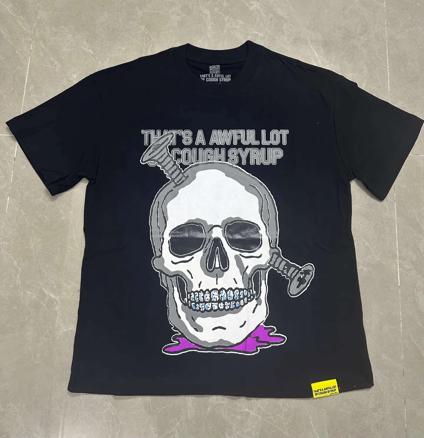 #White、Black I THAT'S A AWFUL LOT OF COUGH SYRUP In Stock T （fabric):32 Sizes（size）：S-M L X L （colour）：、White、Black