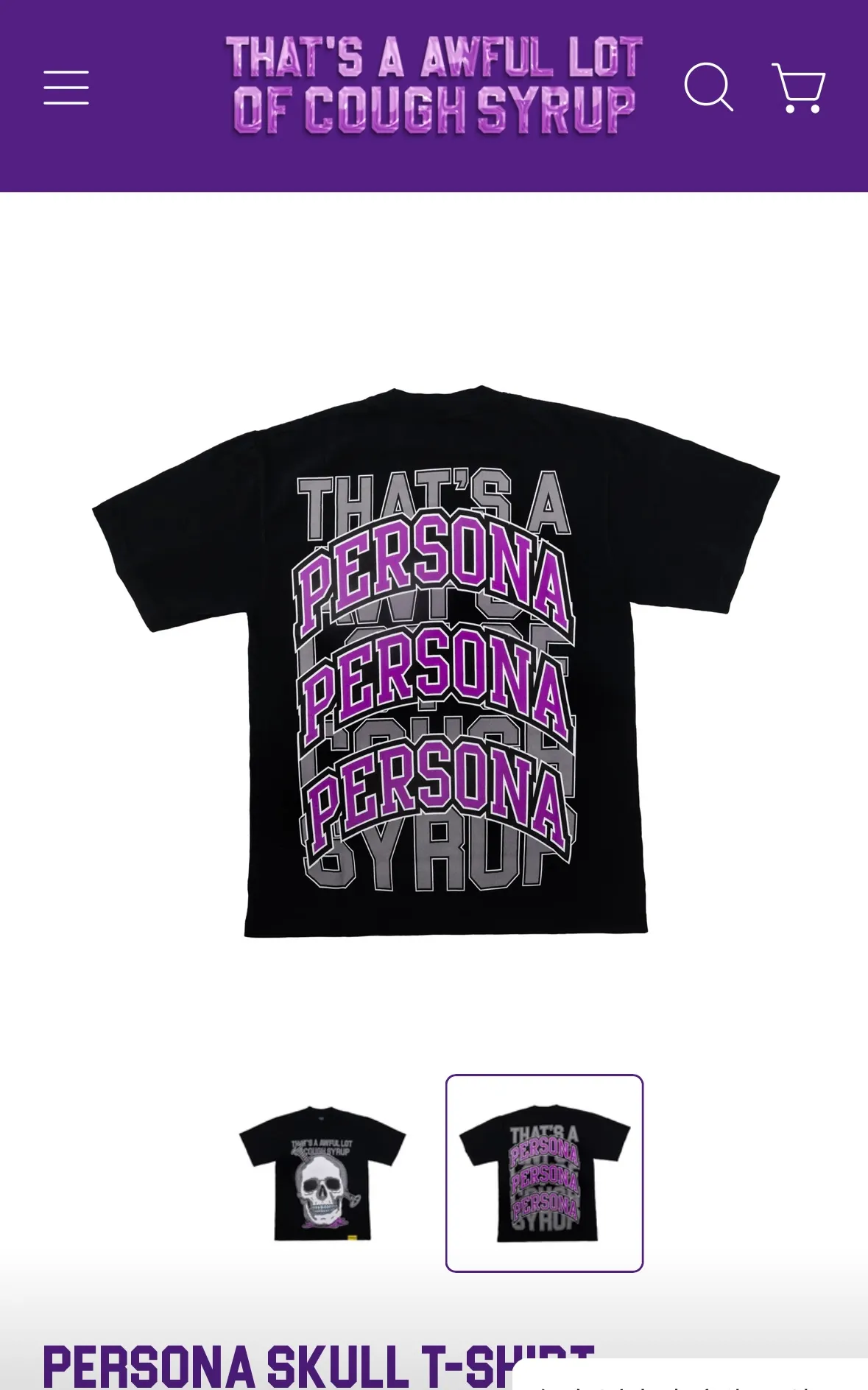 #White、Black I THAT'S A AWFUL LOT OF COUGH SYRUP In Stock T （fabric):32 Sizes（size）：S-M L X L （colour）：、White、Black