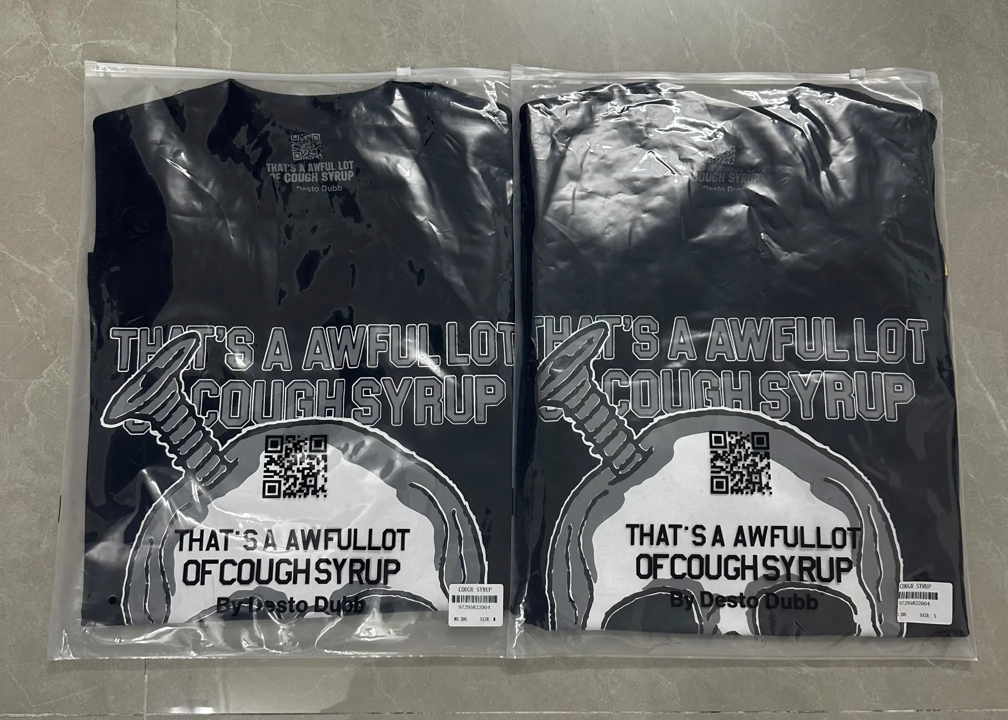 #White、Black I THAT'S A AWFUL LOT OF COUGH SYRUP In Stock T （fabric):32 Sizes（size）：S-M L X L （colour）：、White、Black