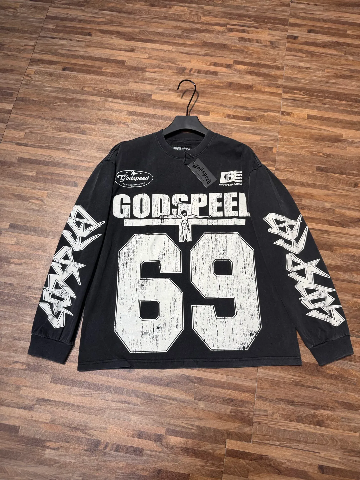 G # Black I Godspeed Retro T （ ） （fabric）： 26 Sizes（size）：S-M-L-XL （colour）： Black