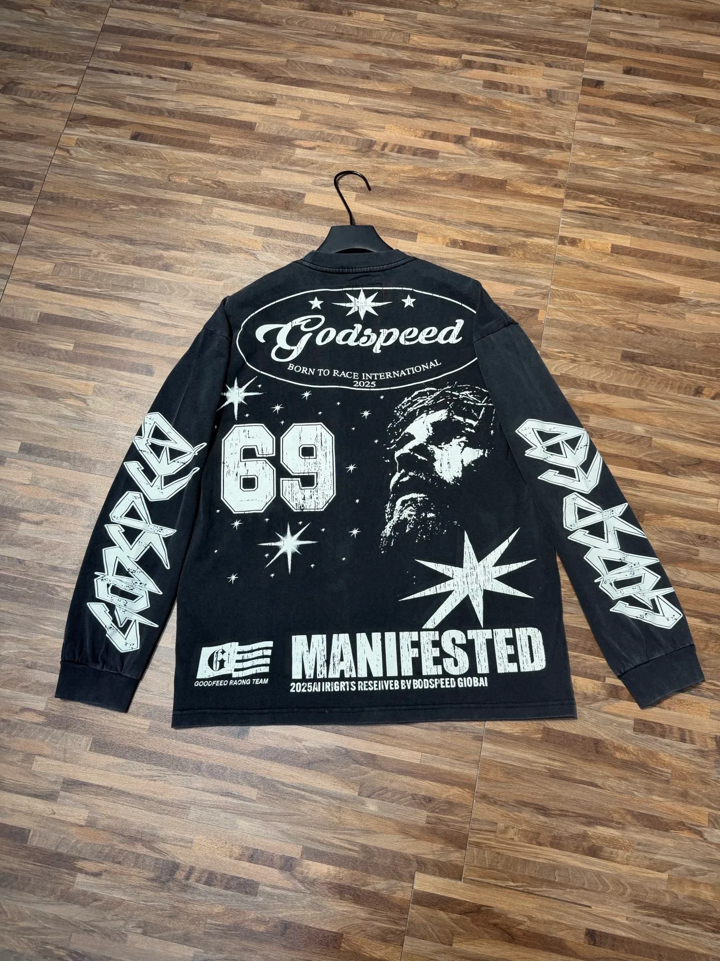 G # Black I Godspeed Retro T （ ） （fabric）： 26 Sizes（size）：S-M-L-XL （colour）： Black