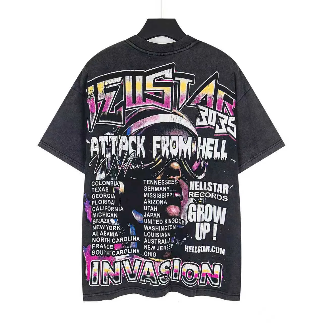 # Black ｜ In Stock Hellstar T （fabric):32 Sizes（size）：S-M L X L （colour）： Black