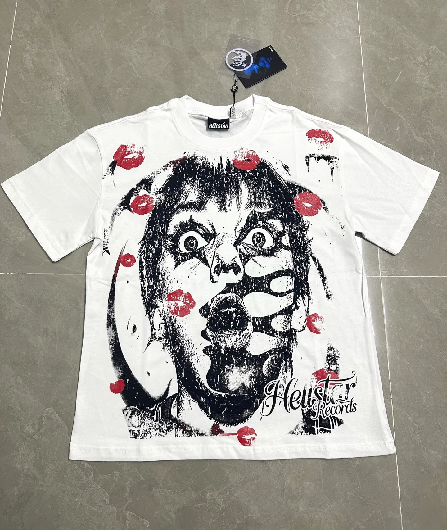 #Black White I In Stock Hellstar 、 T （fabric):32 Sizes（size）：S-M L X L （colour）：White/Black