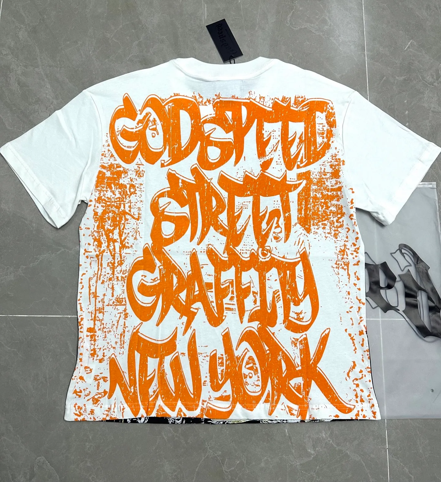 5147# White I Godspeed Retro T（ ） （fabric）：32 Sizes（size）：S-M-L-XL （colour）：White