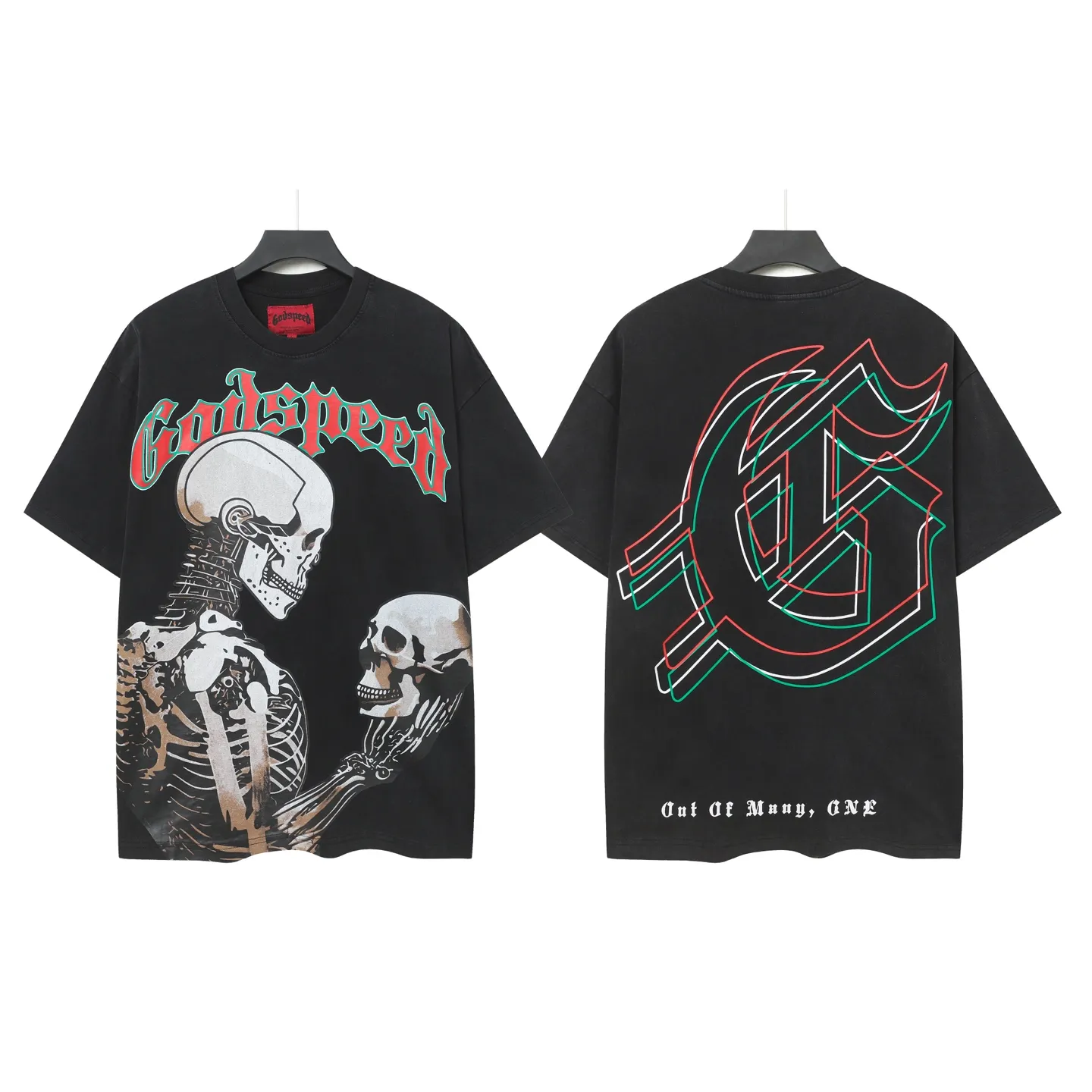 6078# I Godspeed Retro T（ ） （fabric）：32 Sizes（size）：S-M-L-XL （colour）： Black