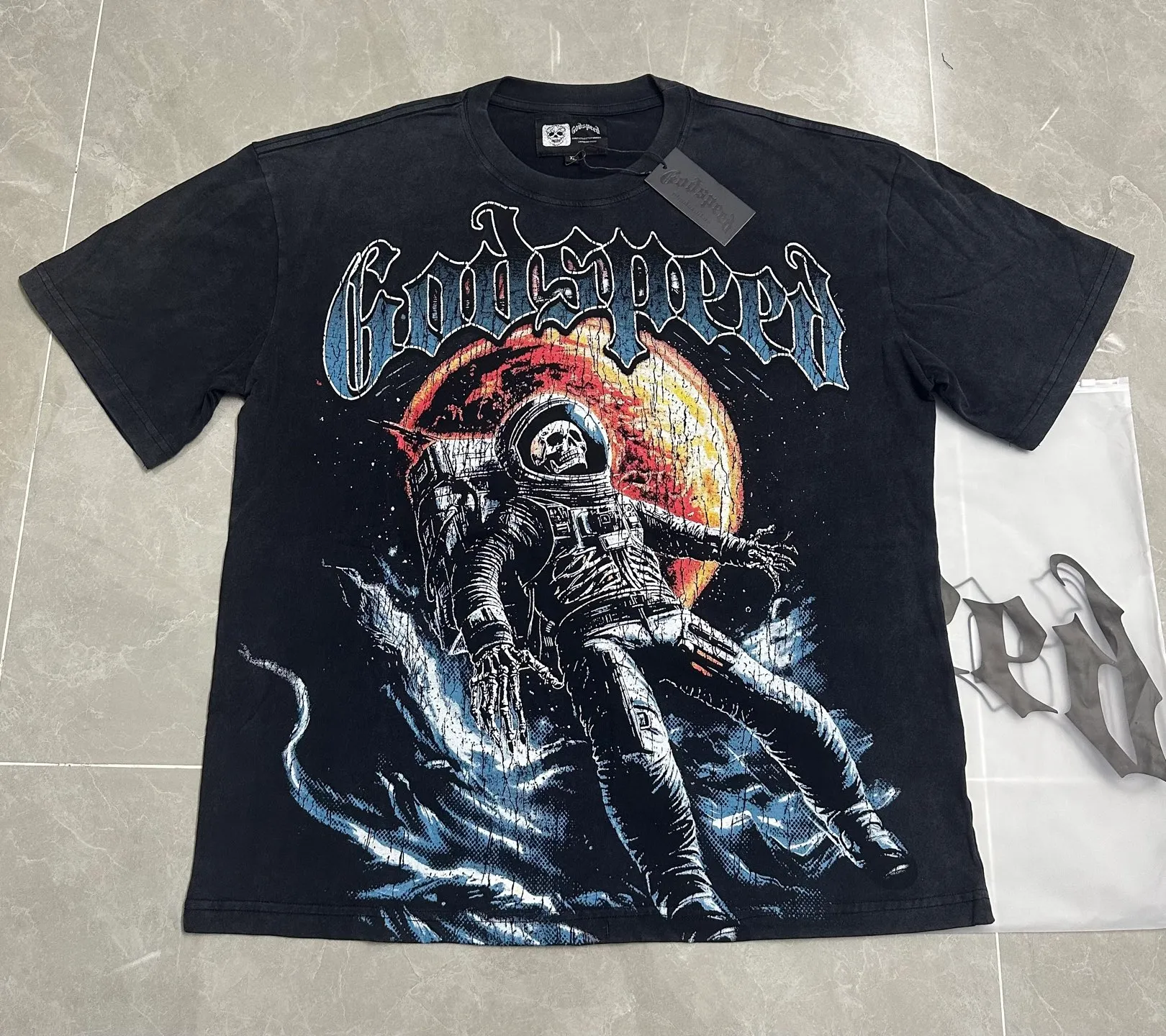 6131# Black I In Stock （ ） Godspeed Retro T（ ） （fabric）：32 Sizes（size）：S-M-L-XL （colour） Black