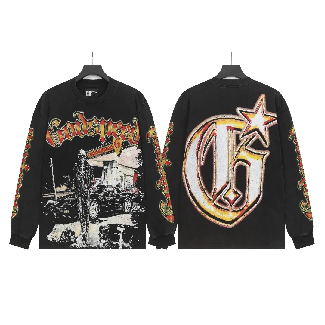 G # Black I Godspeed Retro T （ ） （fabric）： 26 Sizes（size）：S-M-L-XL （colour）： Black