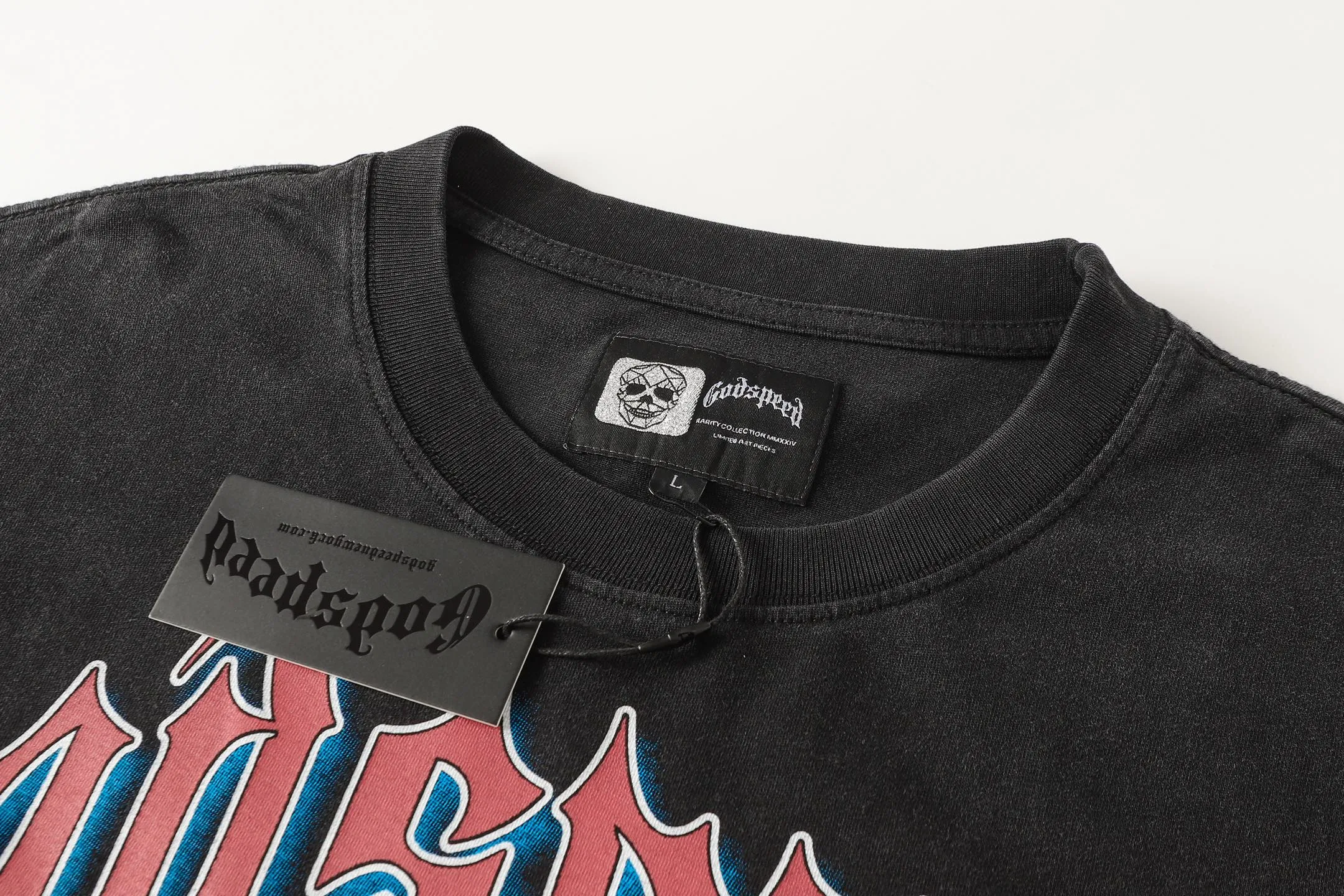 6102# I . Godspeed Retro T（ ） （fabric）：32 Sizes（size）：S-M-L-XL （colour）： Black