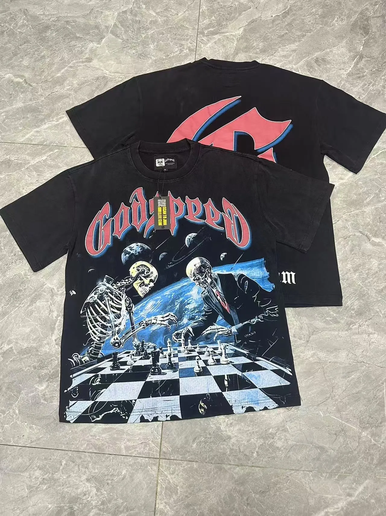 6102# I . Godspeed Retro T（ ） （fabric）：32 Sizes（size）：S-M-L-XL （colour）： Black