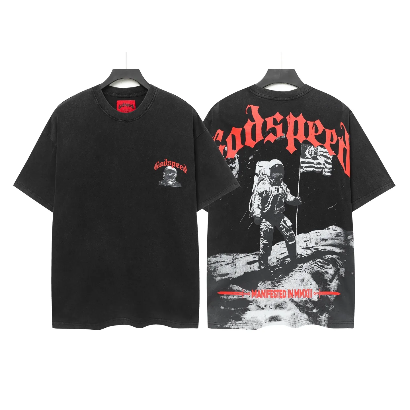 6052# ｜ Godspeed Retro T（ ） （fabric）：32 Sizes（size）：S-M-L-XL （colour）： Black