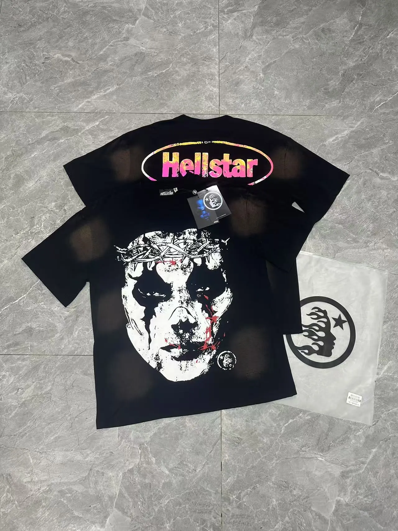 # ｜ Hellstar T （fabric):32 Sizes（size）：S-M L X L （colour）： Black（ ）