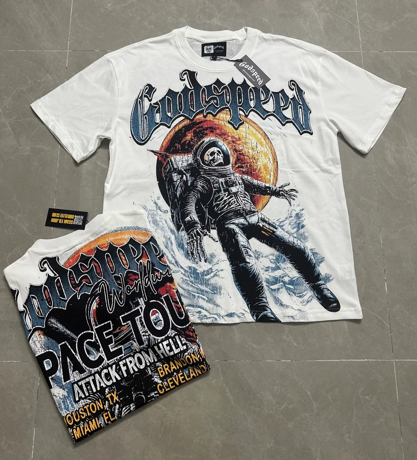 5131#White I In Stock Godspeed Retro T（ ） （fabric）：32 Sizes（size）：S-M-L-XL （colour）：White