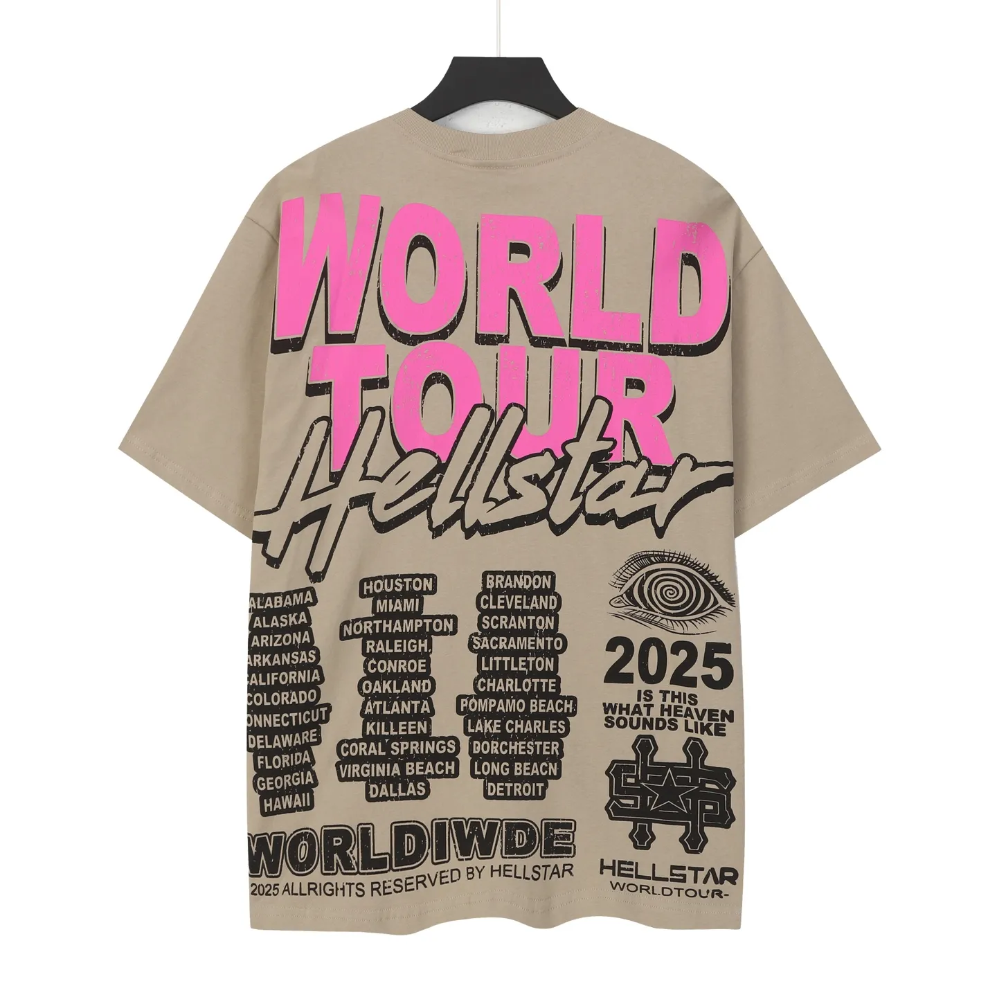 # /Black ｜ In Stock Hellstar 、 T （fabric):32 Sizes（size）：S-M L X L （colour）：Khaki/Black