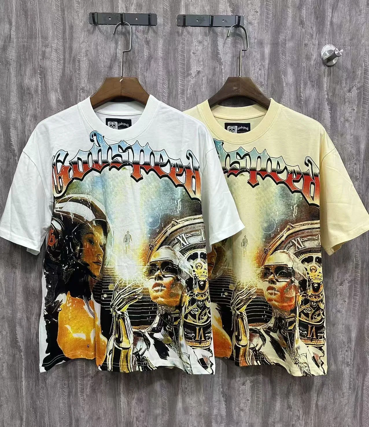 5012#White/ Godspeed Retro T（ ） （fabric）：32 Sizes（size）：S-M-L-XL （colour）：White、 、