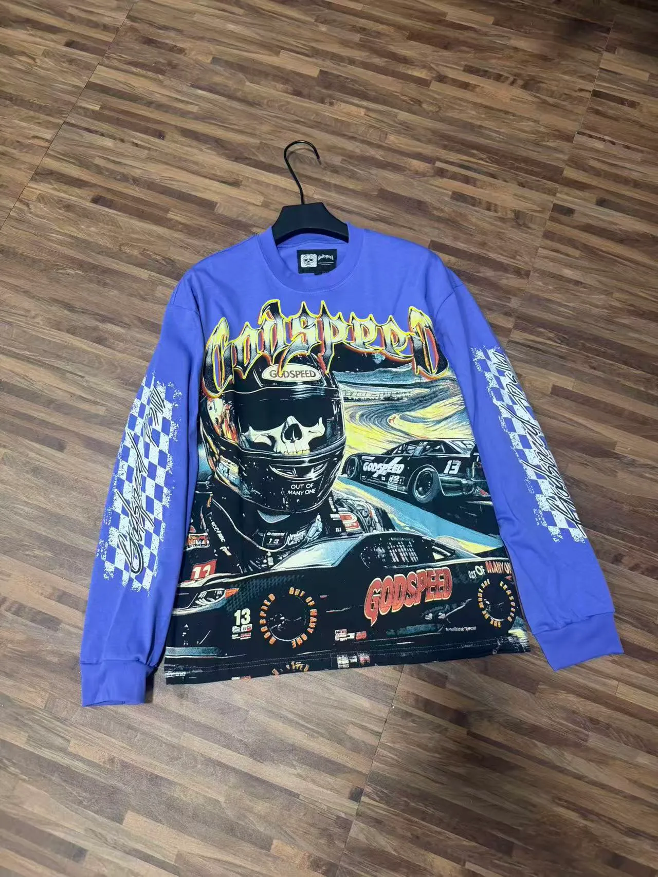 G # Purple ｜ Godspeed Retro T（ ） （fabric）： 26 Sizes（size）：S-M-L-XL （colour）： Purple 👉
