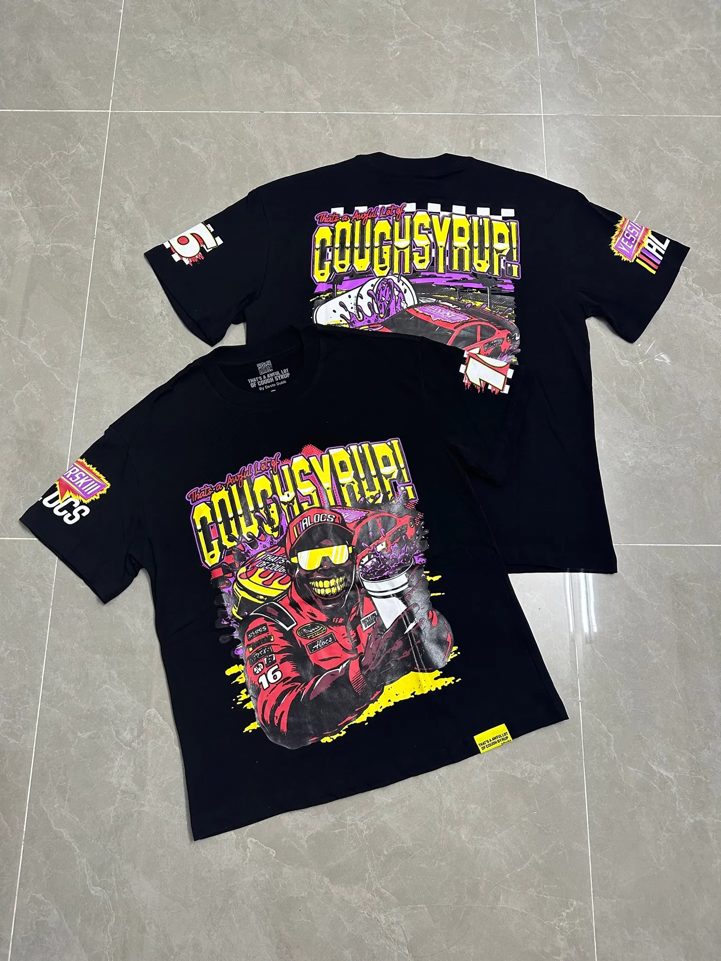 #White/Black I THAT'S A AWFUL LOT OF COUGH SYRUP In Stock T （fabric):32 Sizes（size）：S-M L X L （colour）：White、Black
