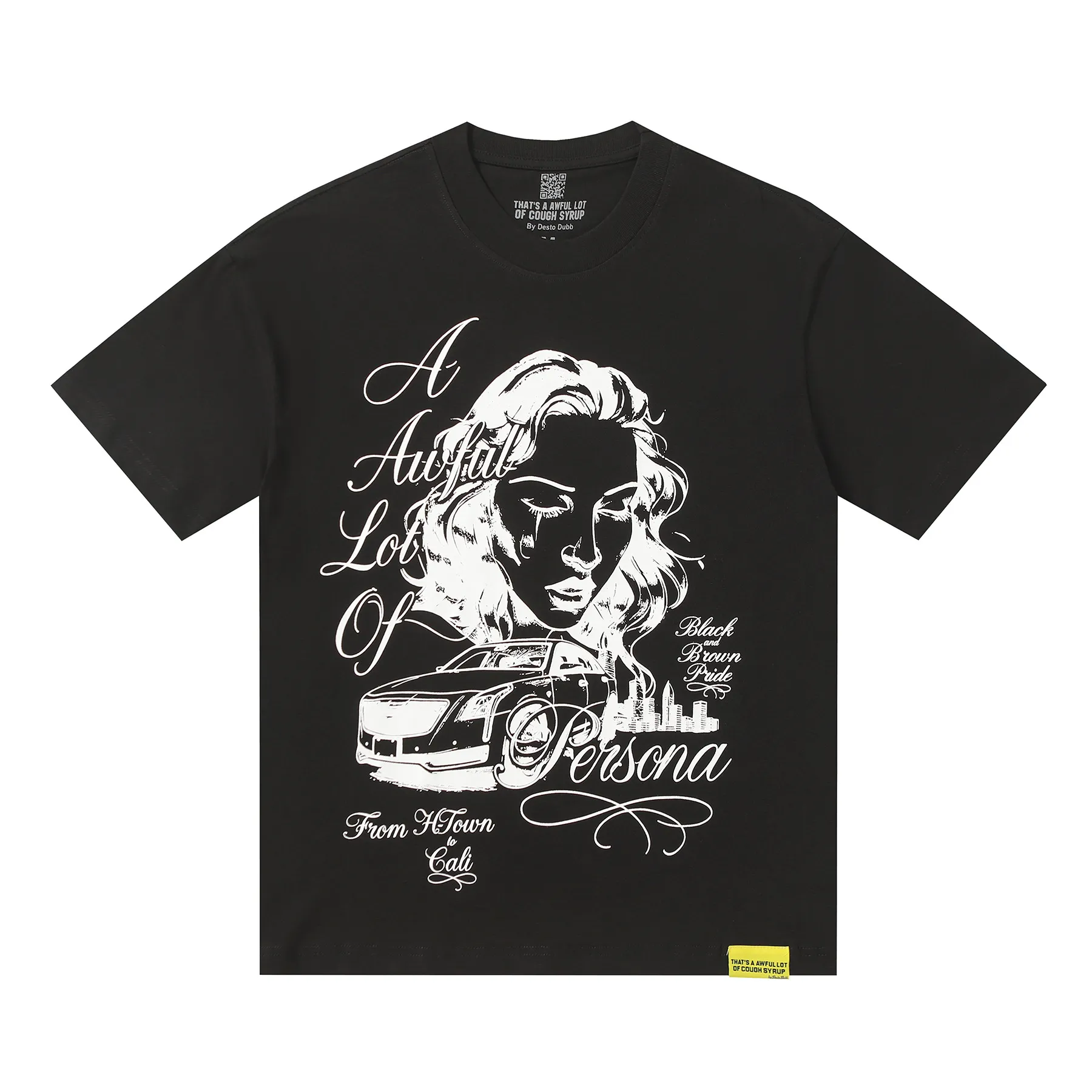 #Black White Black I THAT'S A AWFUL LOT OF COUGH SYRUP In Stock T （fabric):32 Sizes（size）：S-M L X L （colour）：Black/