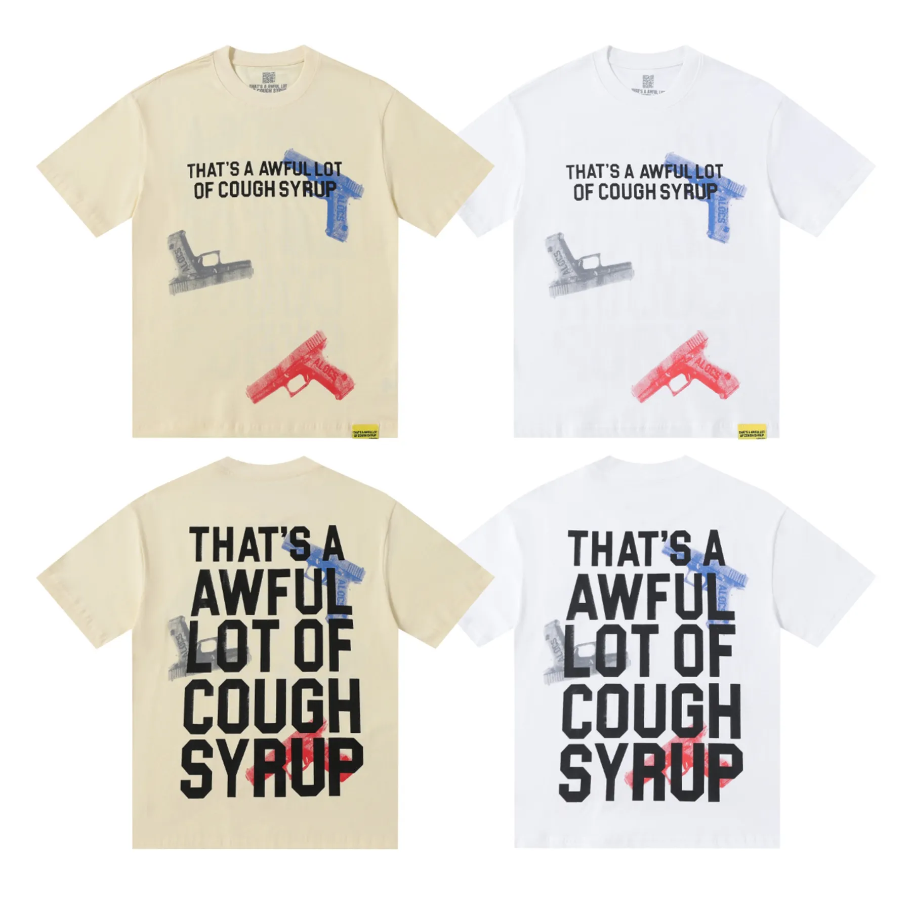 #White、 I ｜ THAT'S A AWFUL LOT OF COUGH SYRUP In Stock T （fabric):32 Sizes（size）：S-M L X L （colour）：White、