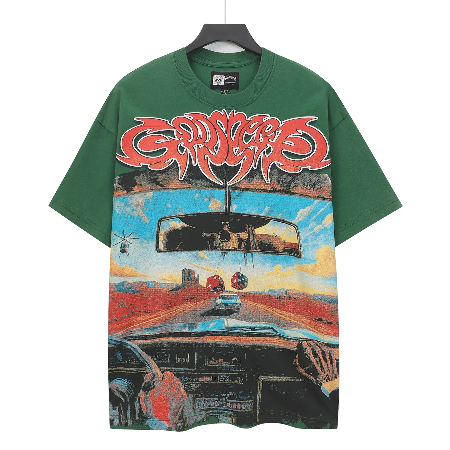 6311# Green Black I In Stock （ ） Godspeed Retro T（ ） （fabric）：32 Sizes（size）：S-M-L-XL （colour）： Black