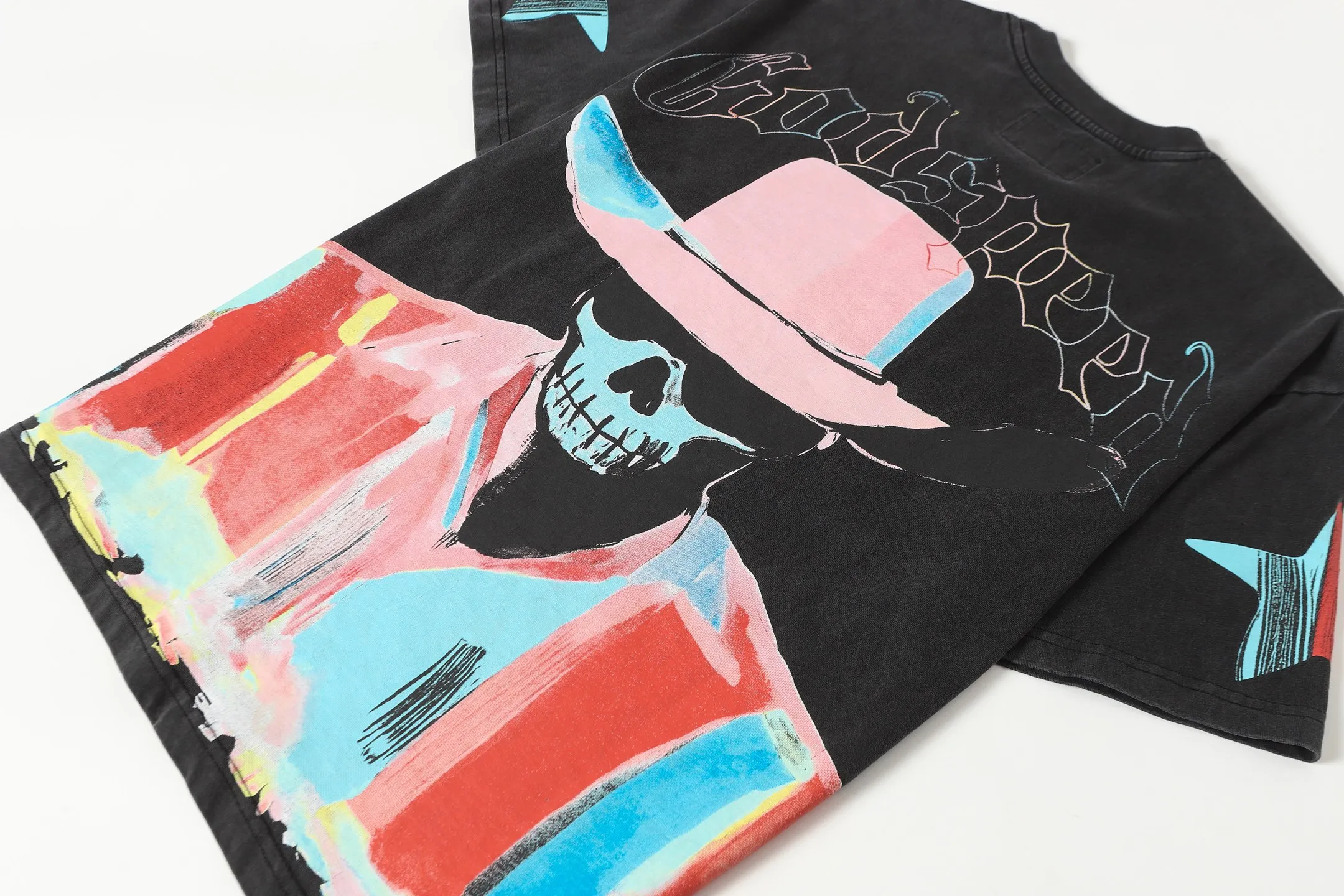 6097# I Godspeed Retro T（ ） （fabric）：32 Sizes（size）：S-M-L-XL （colour）： Black