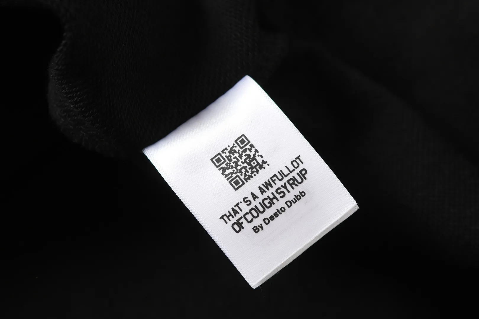 C # Black ｜ THAT'S A AWFUL LOT OF COUGH SYRUP In Stock Same Style. （fabric): 100 Sizes（size）：S-M L X L （colour）：