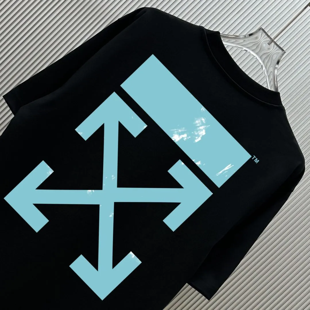 85💰 (Strictly control Quality) Style: off-white short-sleeved T-shirt Fabric: 300g double yarn 100% cotton Rib: 320g Sorona 1*1 trendy brand Technology: Printing Color: White Pink Red Night Blue Orange Black Size: M-4XL No gender distinction Men and women Same Style